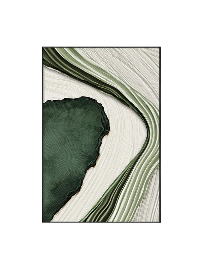 Green Minimalist Textured Wall Art #MT020