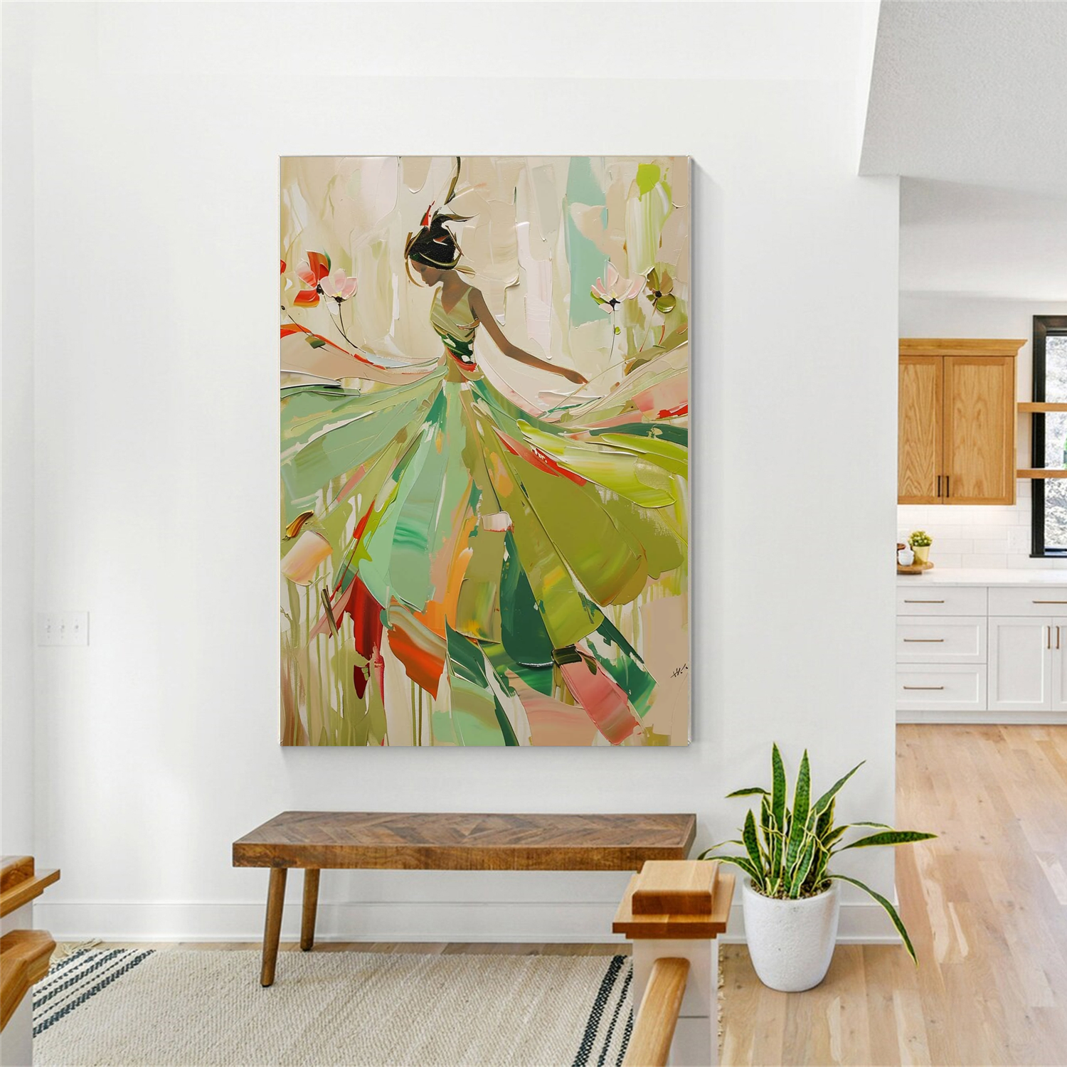 Abstract Portrait Textured Wall Art #PB020