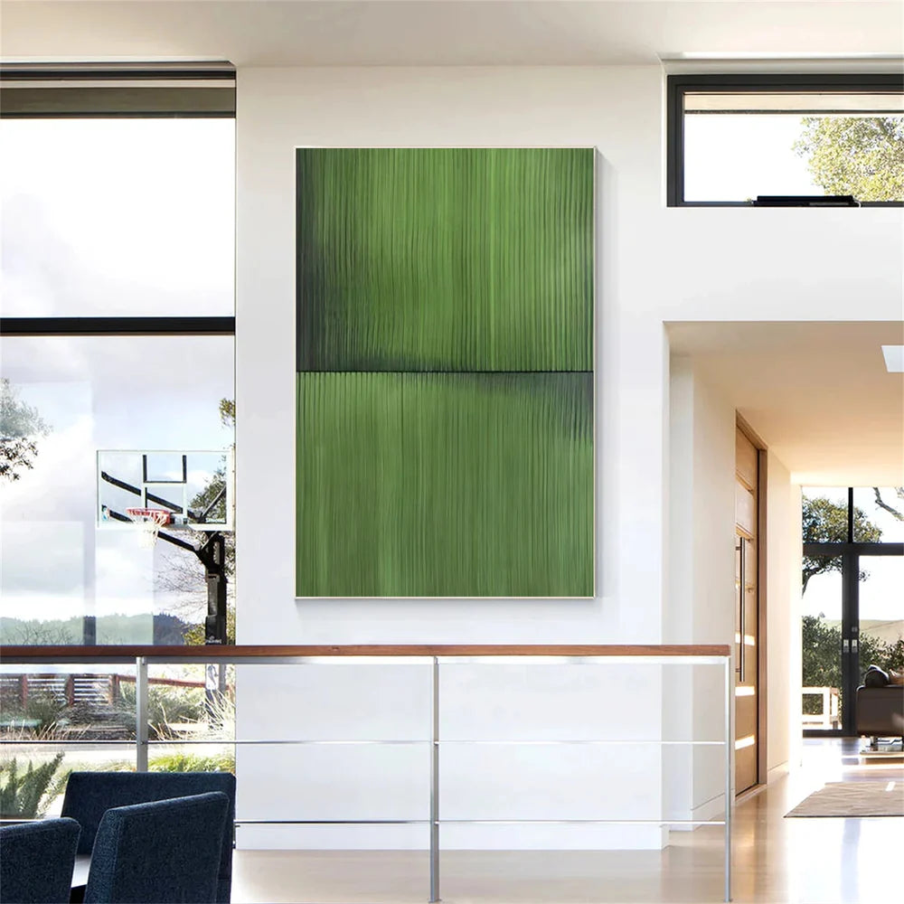 Green Minimalist Textured Wall Art #MT083