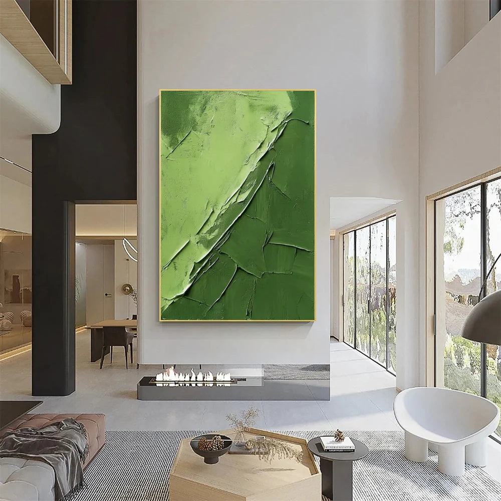 Green Minimalist Textured Wall Art #MT082