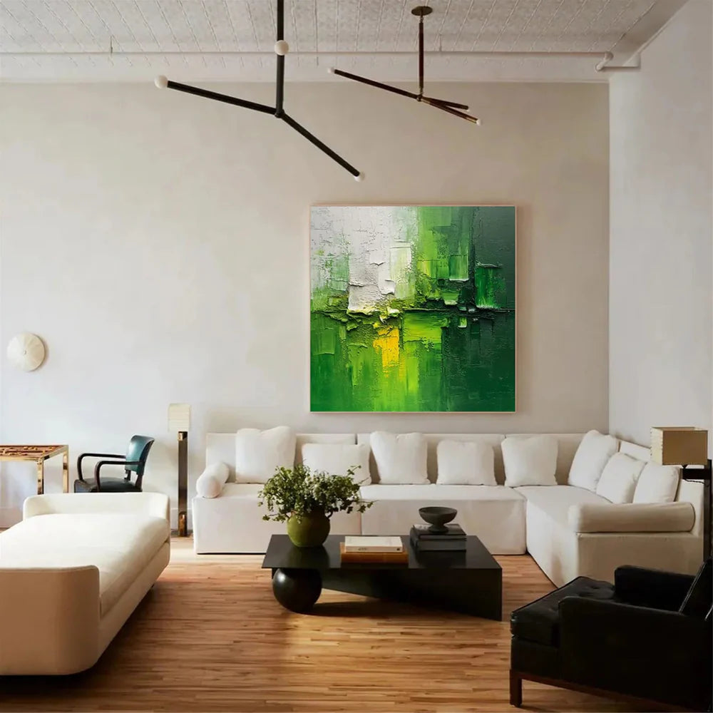 Green Minimalist Textured Wall Art #MT104