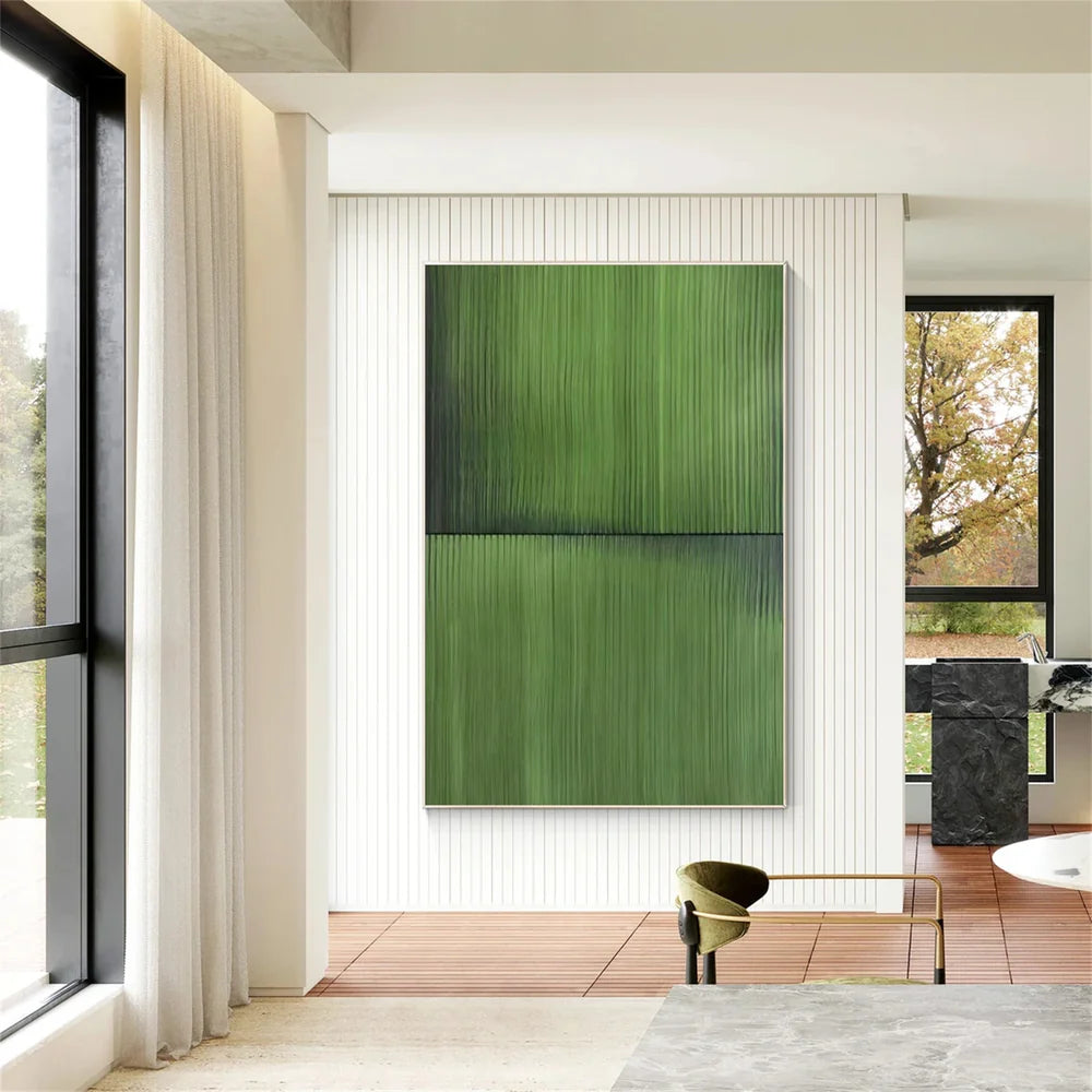 Green Minimalist Textured Wall Art #MT083