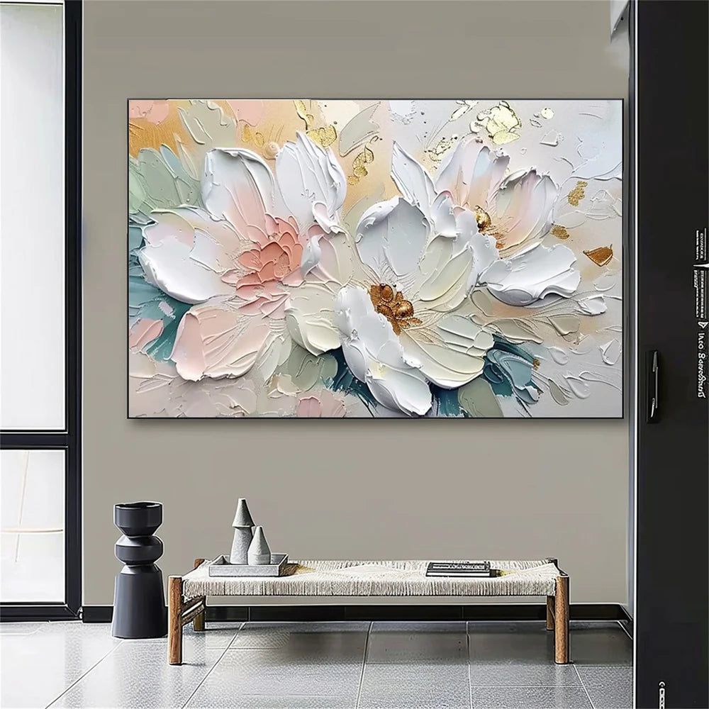 Flower & Tree Textured Abstract Wall Art #SF008