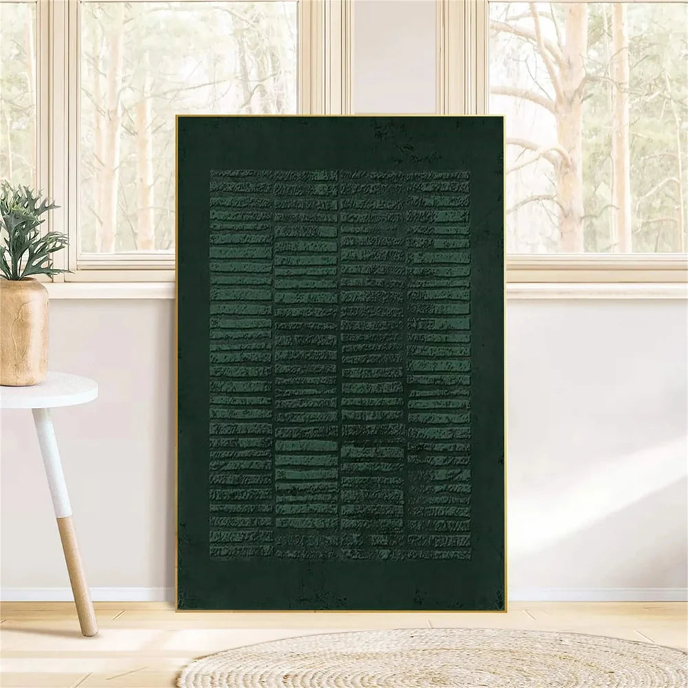 Green Minimalist Textured Wall Art #MT037