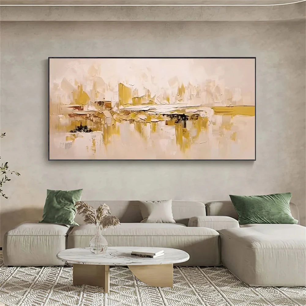 Beige and Brown Abstract Texture Wall Art #AT106