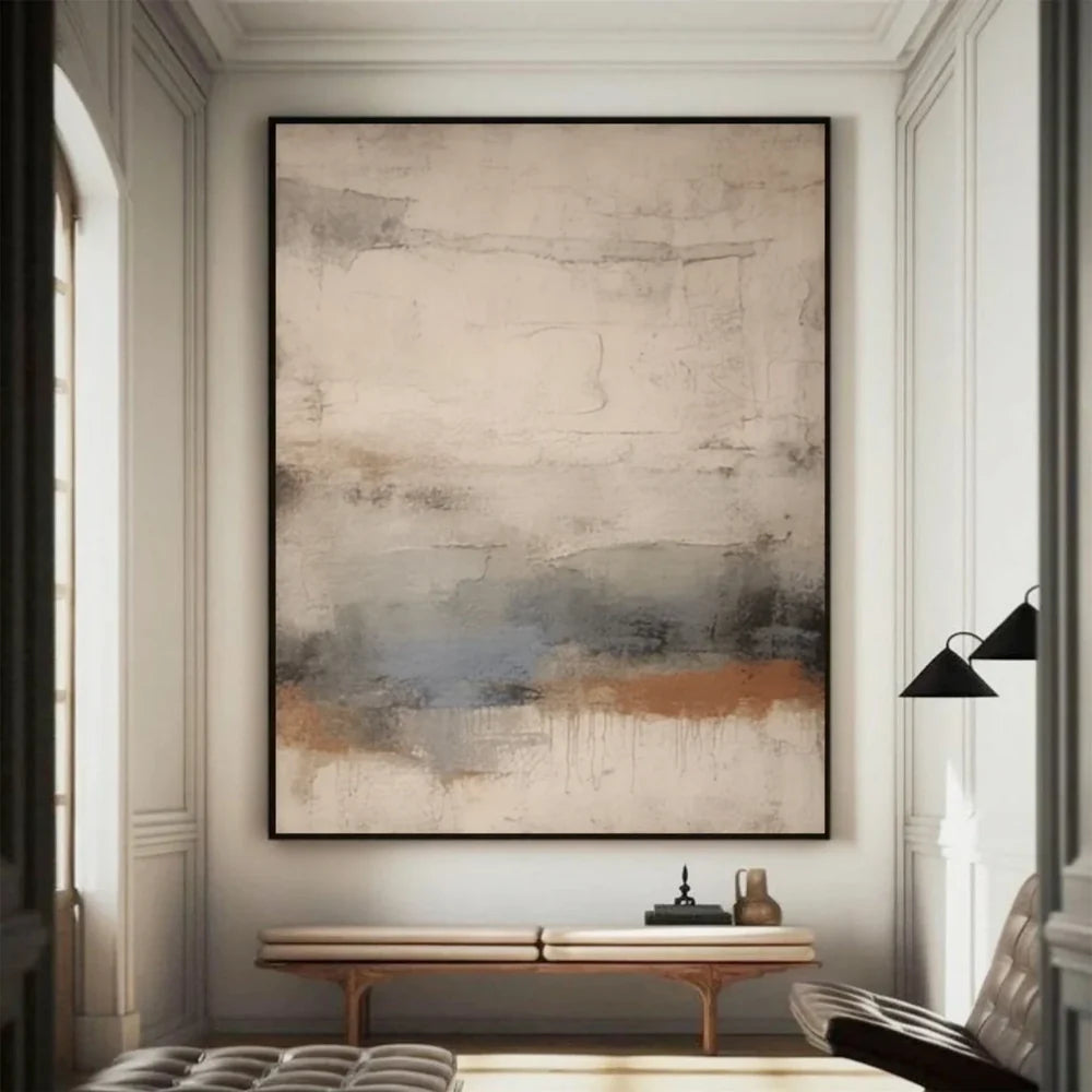 Beige and Brown Abstract Wall Art #AT112