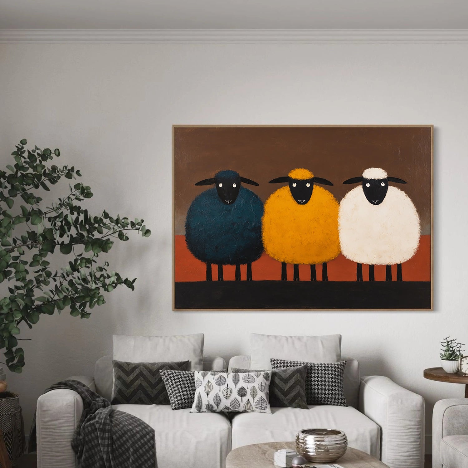 Abstract Sheep Animal Wall Art #DL062