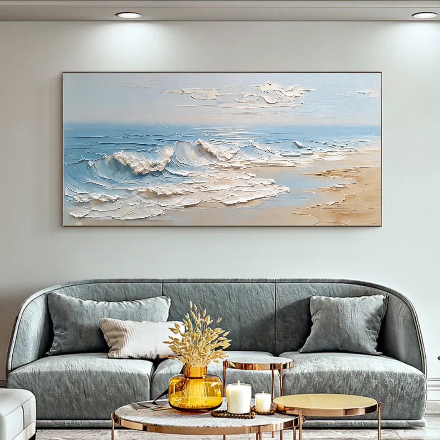 Ocean & Sky Textured Wall Art #MO113