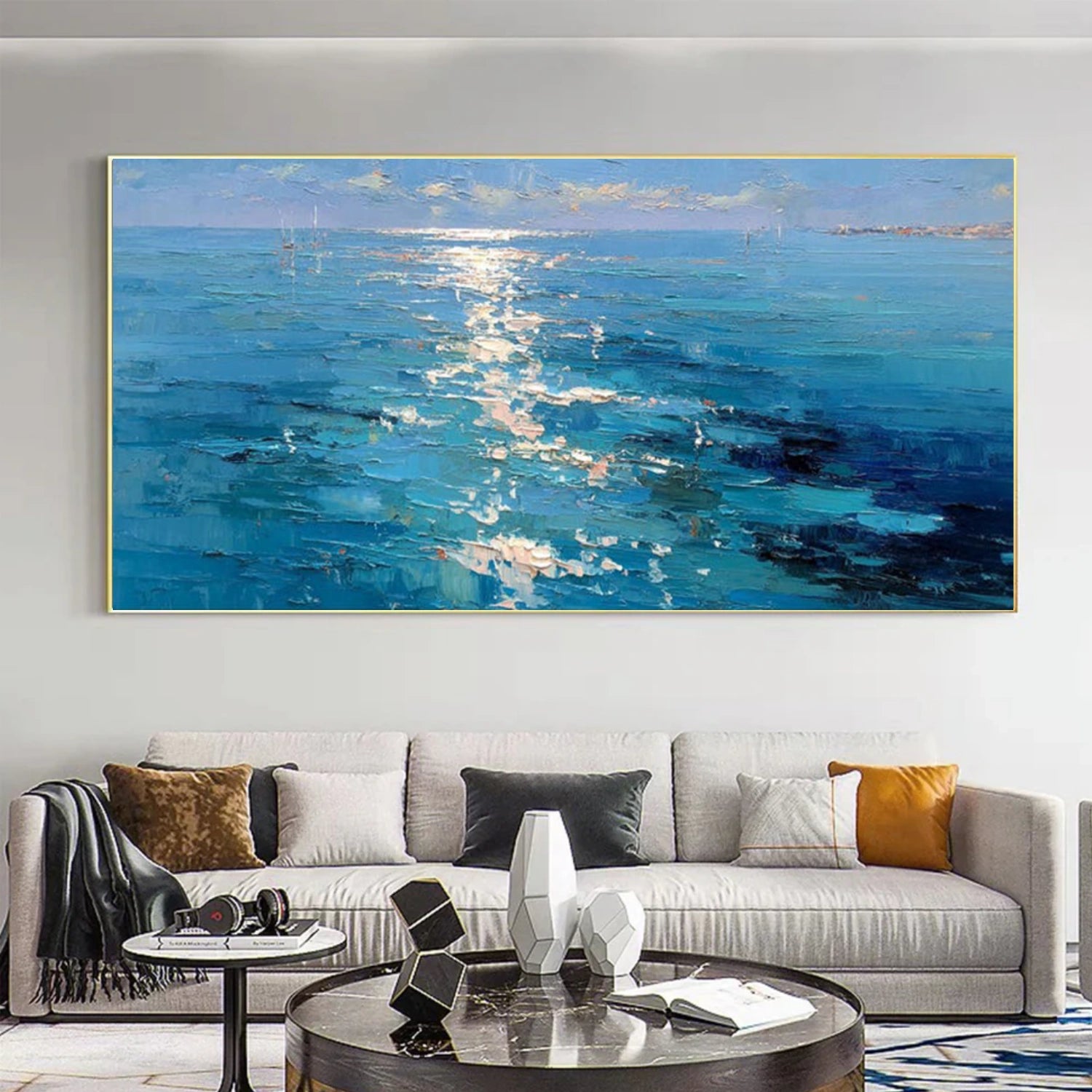 Ocean & Sky Abstract Wall Art #MO096