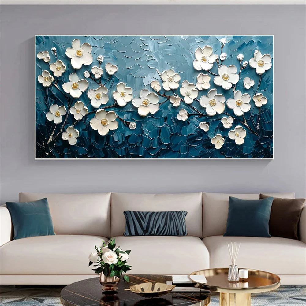 Flower & Tree Textured Abstract Wall Art #SF024