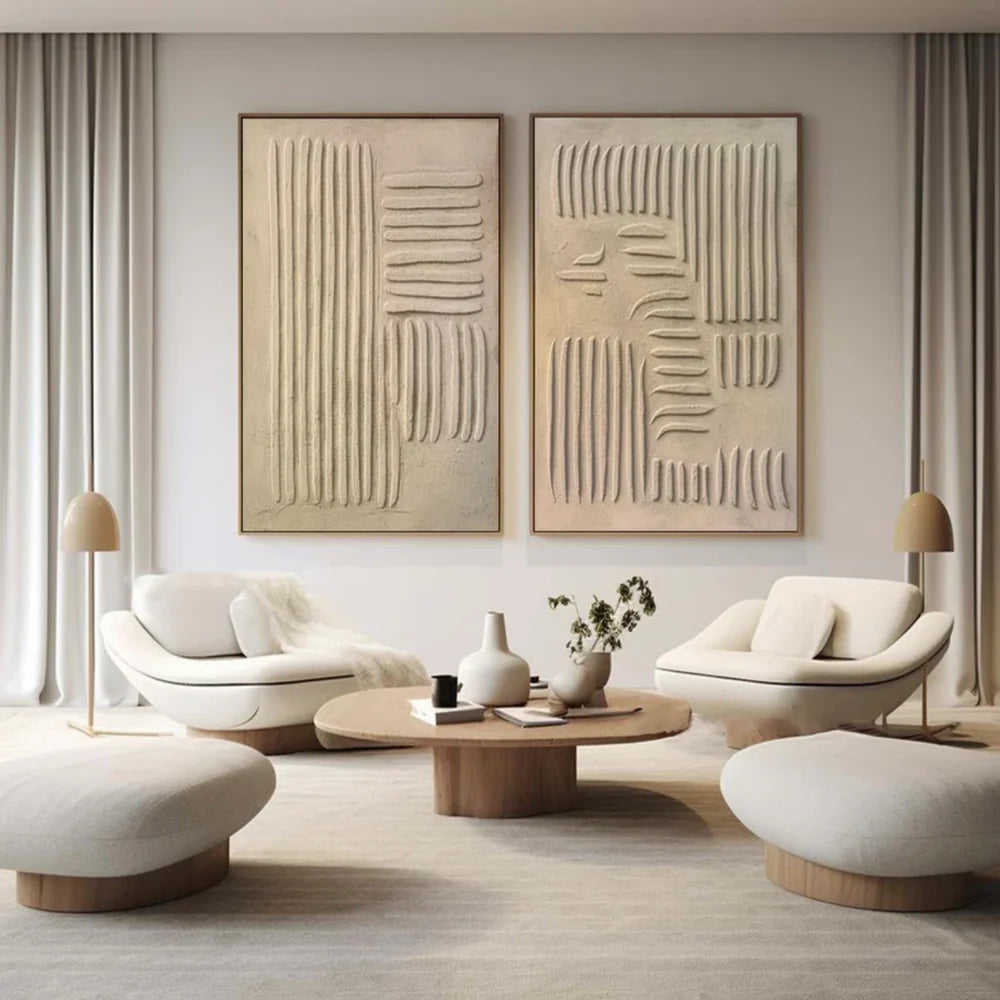 Wabi Sabi Textured Wall Art Set of 2 #WT038