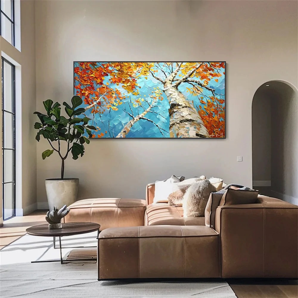 Flower & Tree Textured Abstract Wall Art #SF021