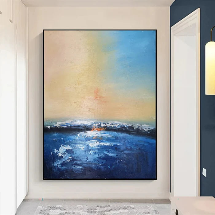 Ocean & Sky Abstract Wall Art #MO022