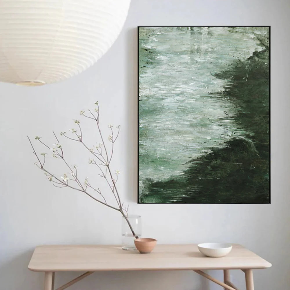 Green Abstract Wall Art #AT067