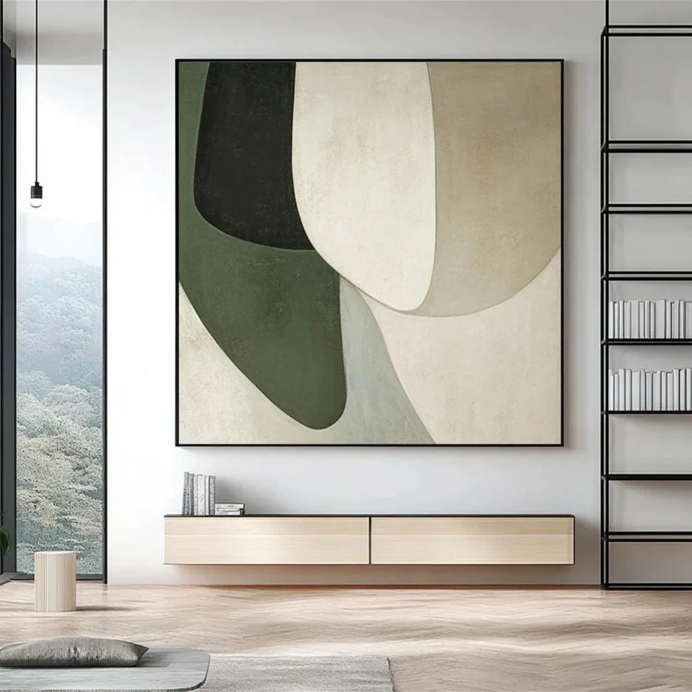Green Abstract Wall Art #AT074
