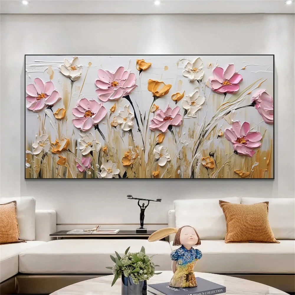 Flower & Tree Textured Abstract Wall Art #SF030