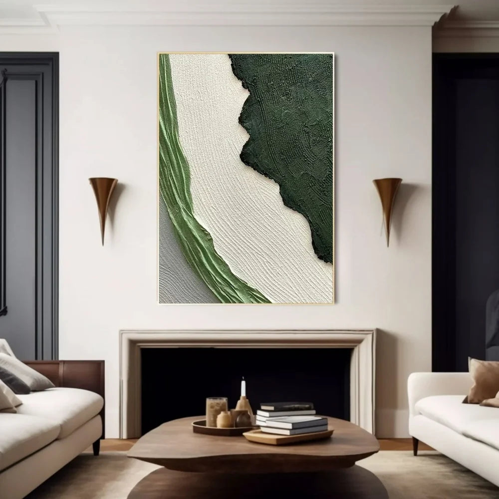 Green Minimalist Textured Wall Art #MT107
