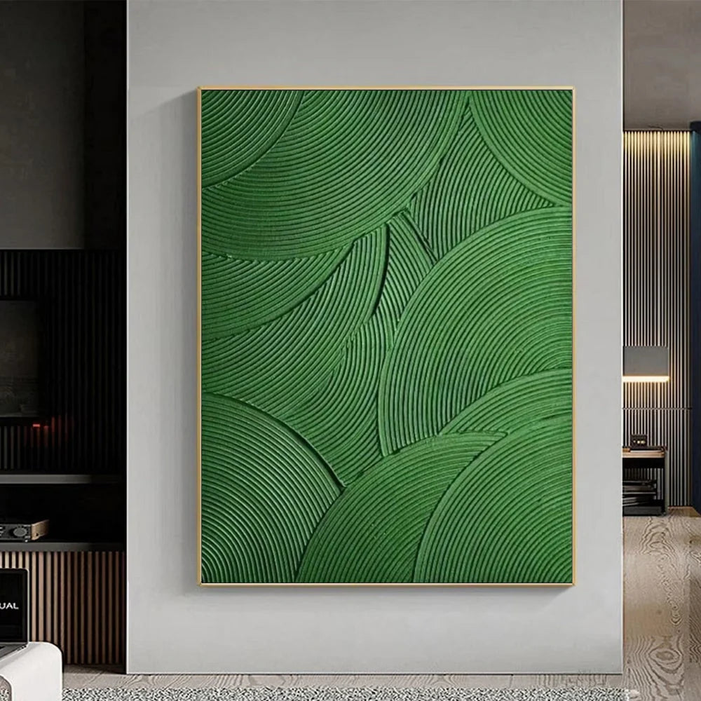 Green Minimalist Textured Wall Art #MT108