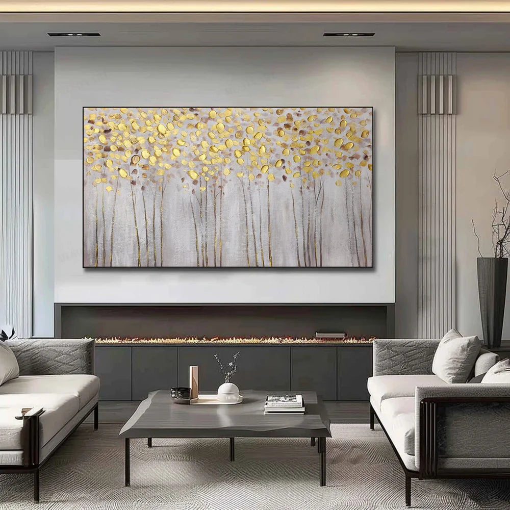 Flower & Tree Textured Abstract Wall Art #SF027