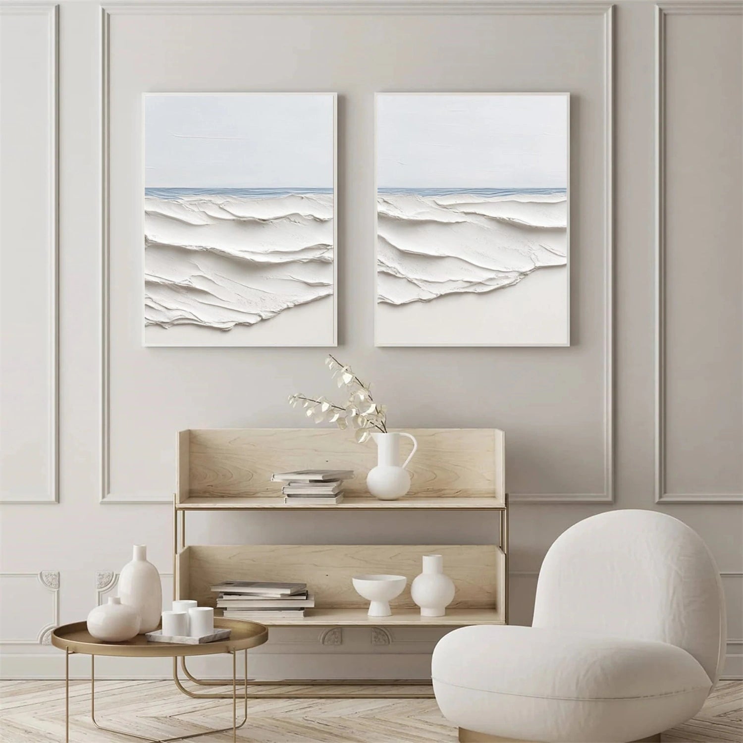 Ocean & Sky Textured Wall Art Set of 2 #MO077