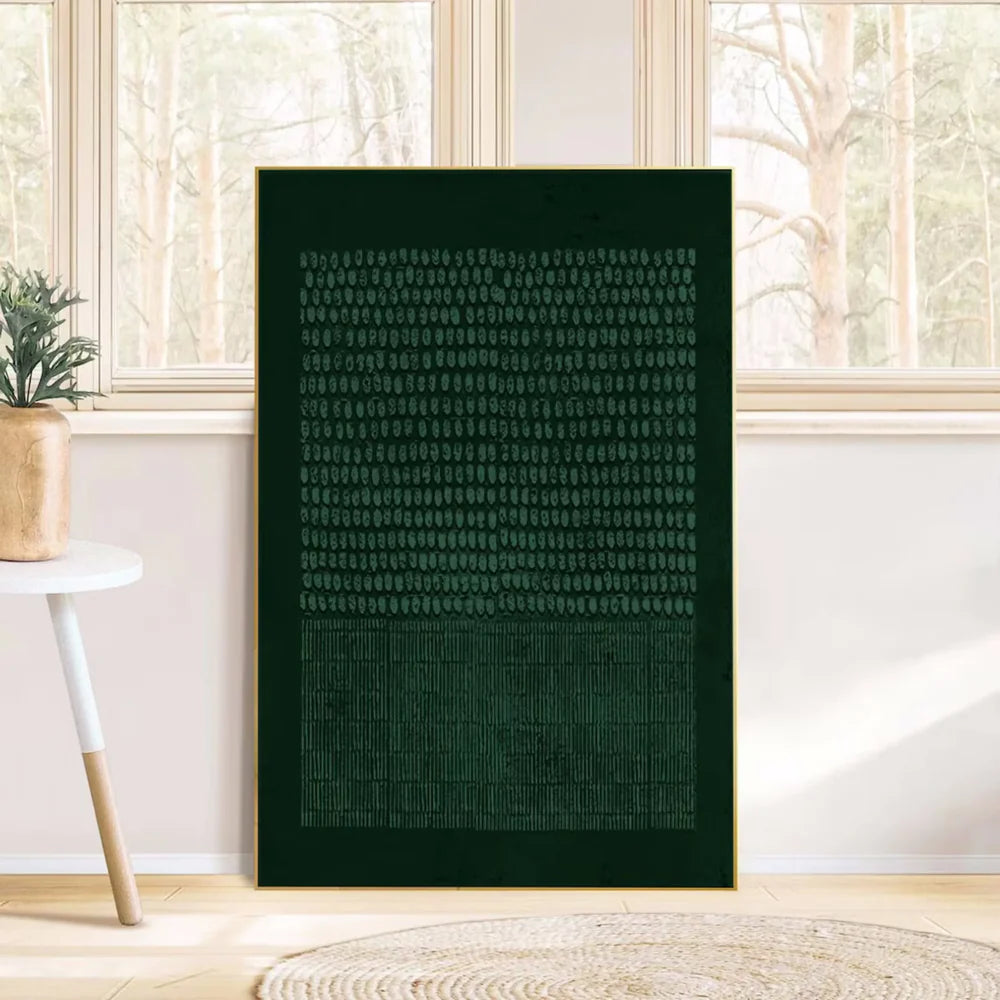 Green Minimalist Textured Wall Art #MT036