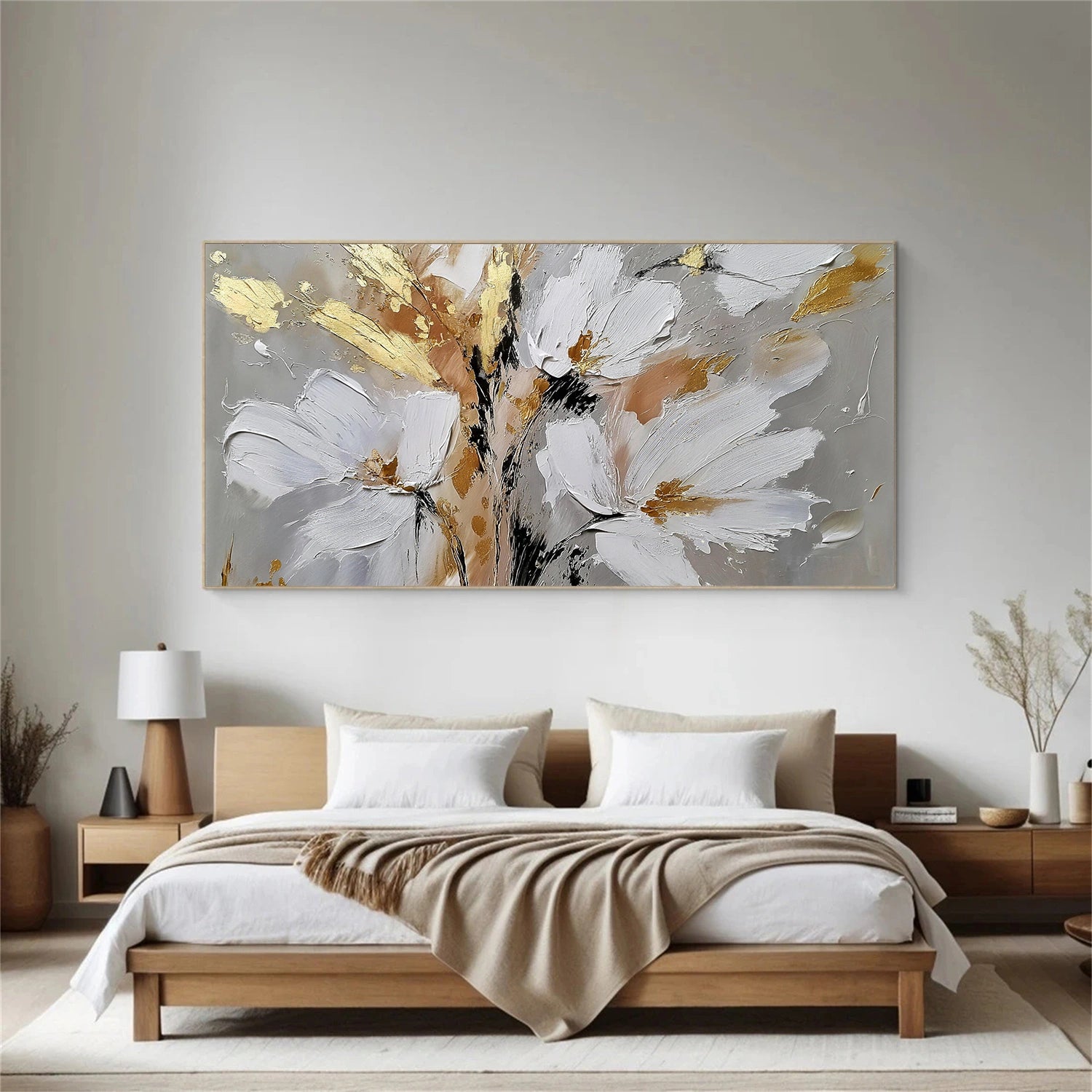 Flower & Tree Textured Abstract Wall Art #SF053