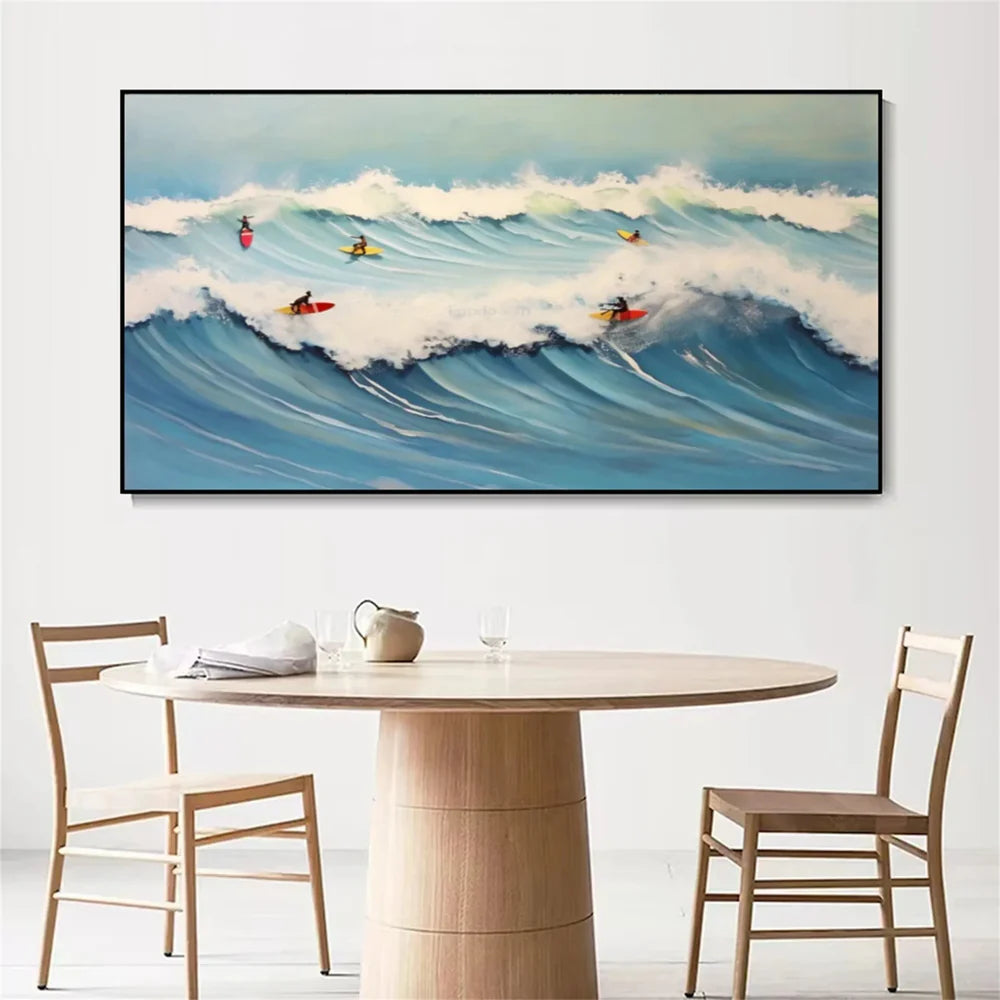 Surfing Sport Art Textured Canvas #PT025