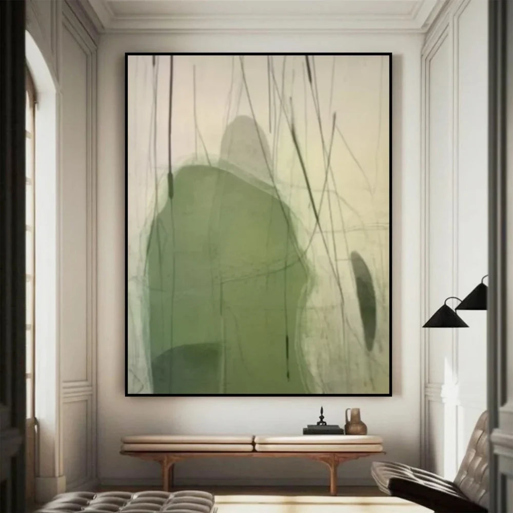 Green Abstract Wall Art #AT098