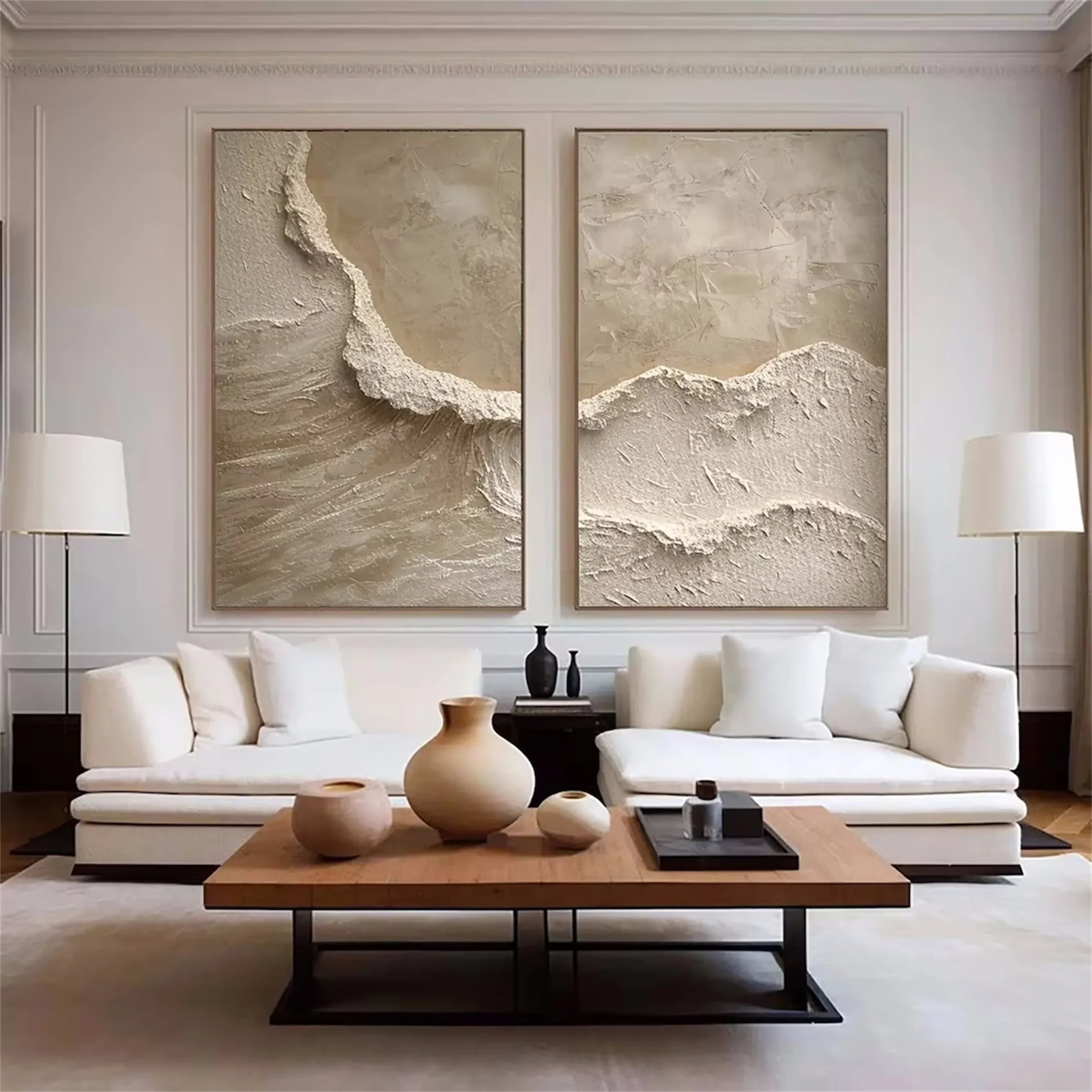 Ocean & Sky Textured Wall Art Set of 2 #MO010