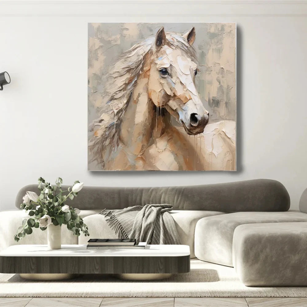 Abstract Horse Animal Textured Wall Art #DL007