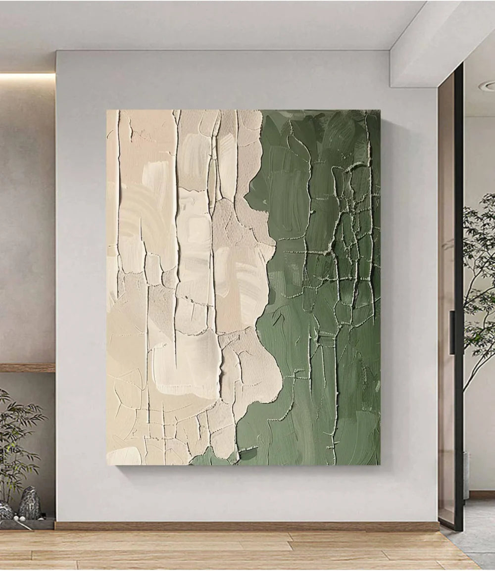 Green Minimalist Textured Wall Art #MT109