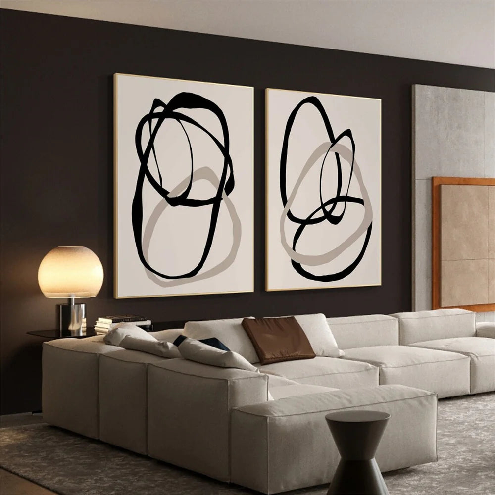 Wabi Sabi Abstract Wall Art Set of 2 #WT046