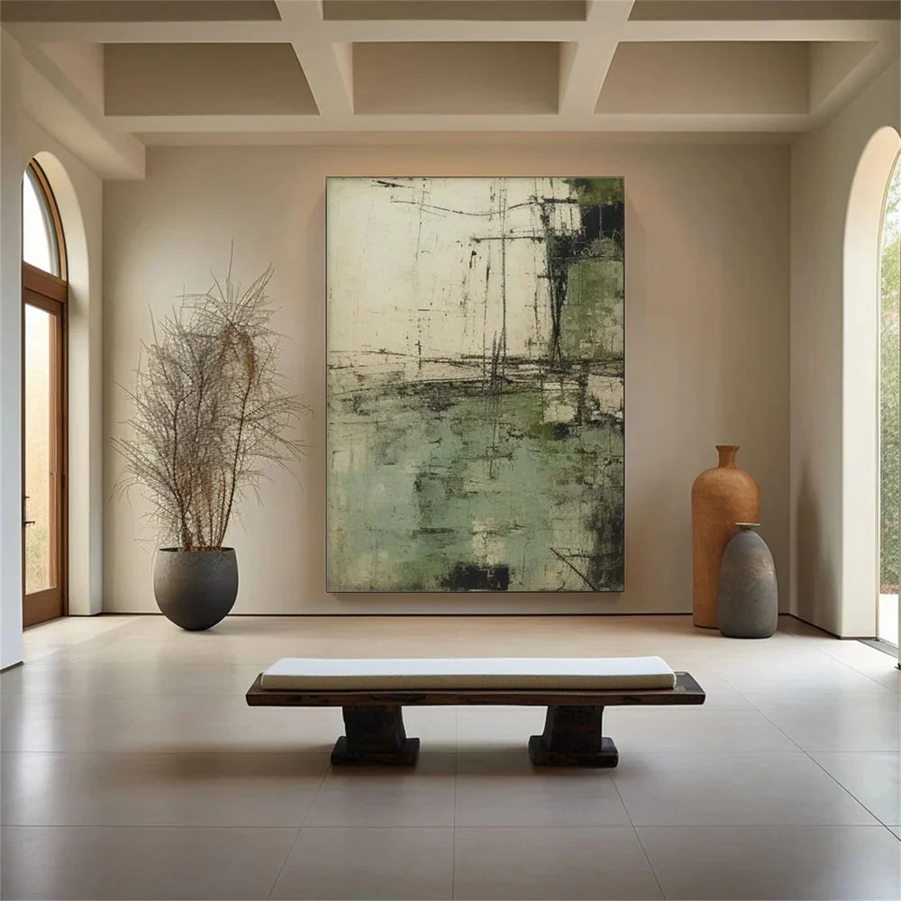 Green Abstract Wall Art #AT072