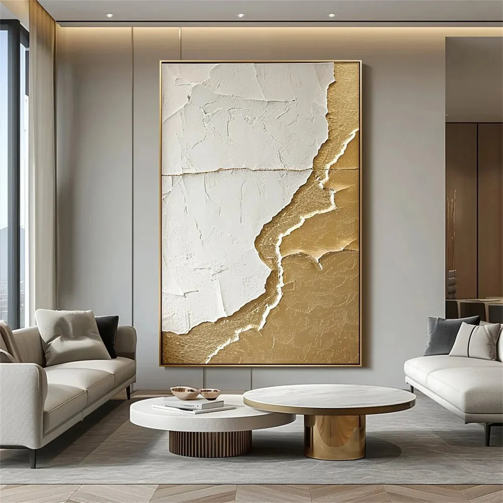 White Minimalist Textured Wall Art #MT128