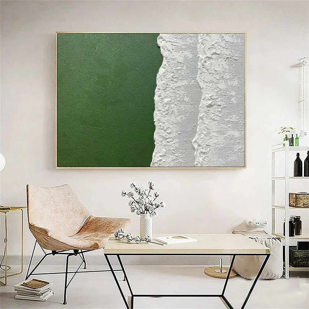 Green Minimalist Textured Wall Art #MT064