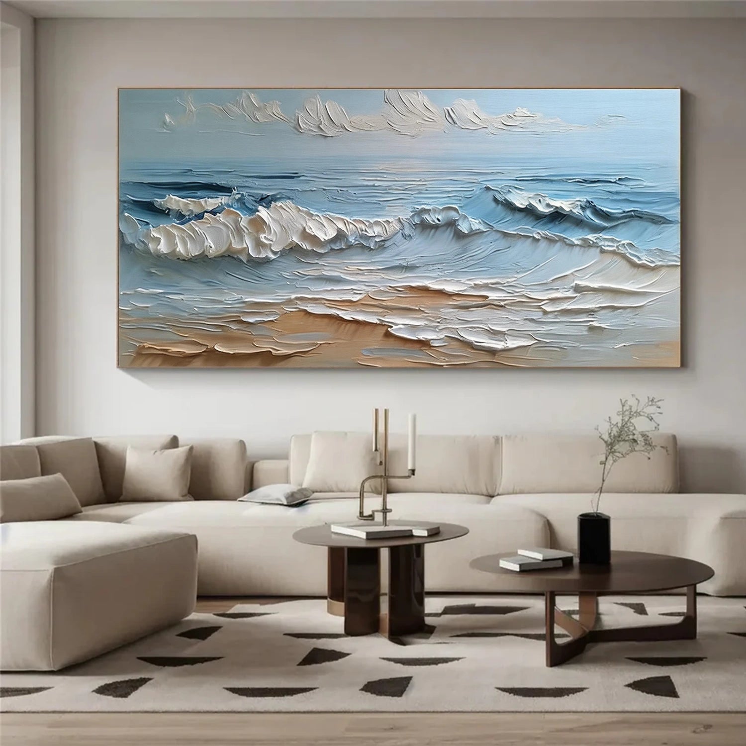 Ocean & Sky Textured Wall Art #MO112