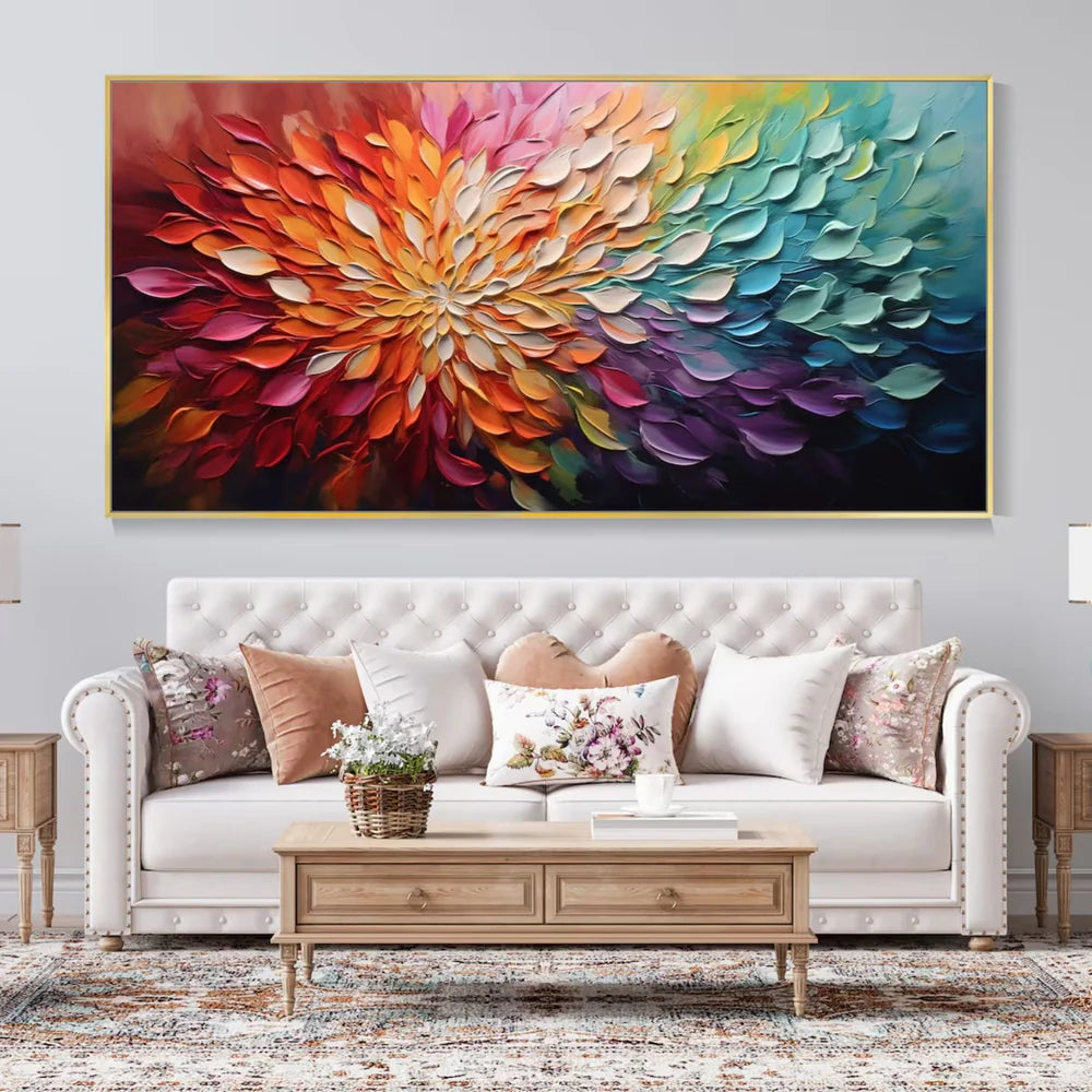 Flower & Tree Textured Abstract Wall Art #SF035