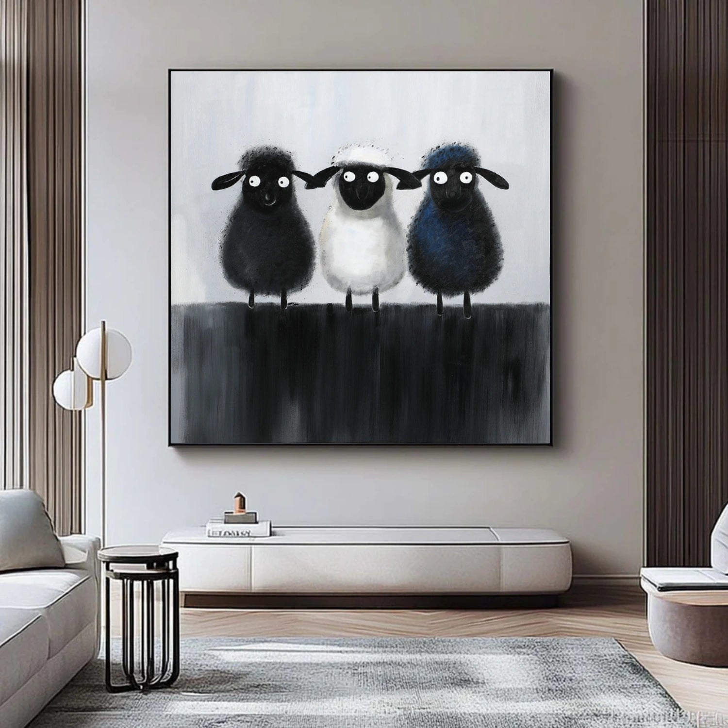 Abstract Sheep Animal Wall Art #DL060