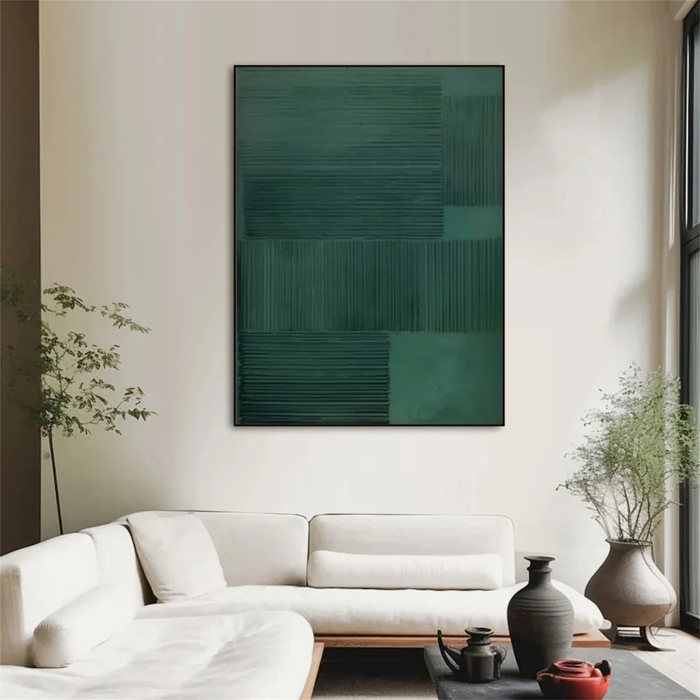 Green Minimalist Textured Wall Art #MT084