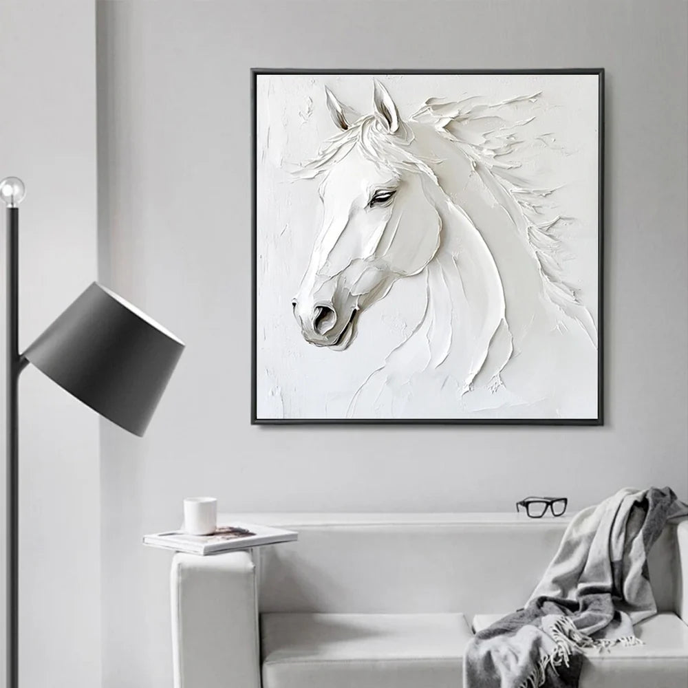 Abstract Horse Animal Textured Wall Art #DL025