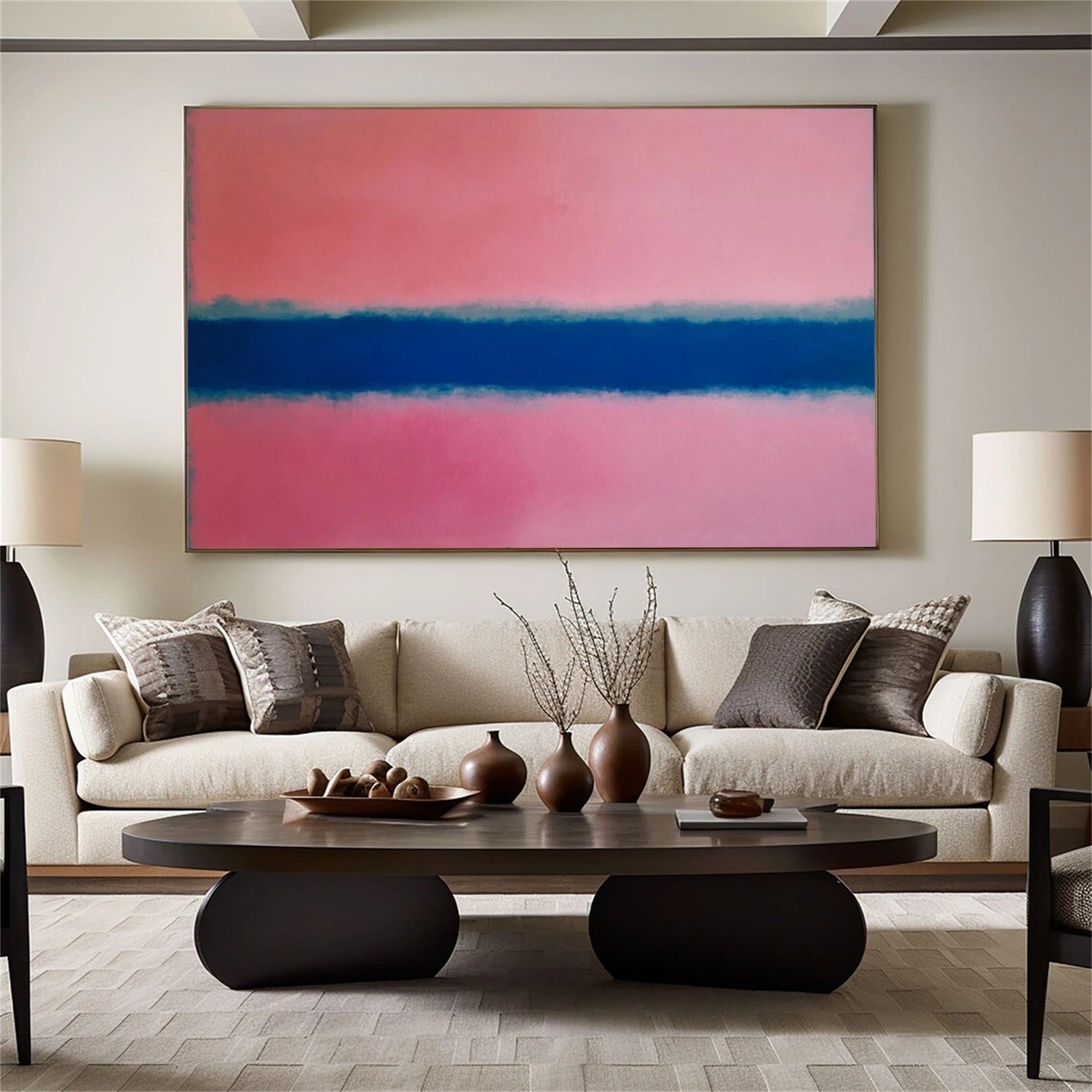 Pink and Blue Minimalist Wall Art #MT144
