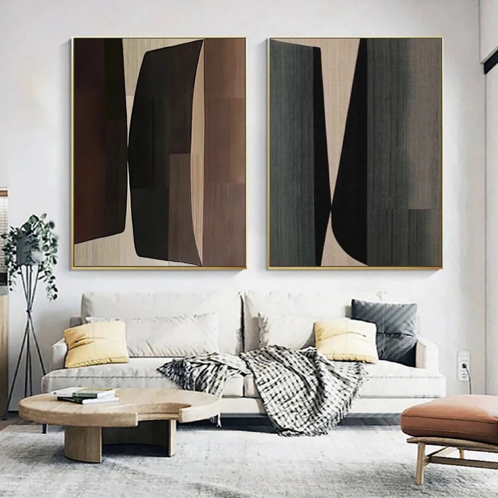 Wabi Sabi Abstract Wall Art Set of 2 #WT052