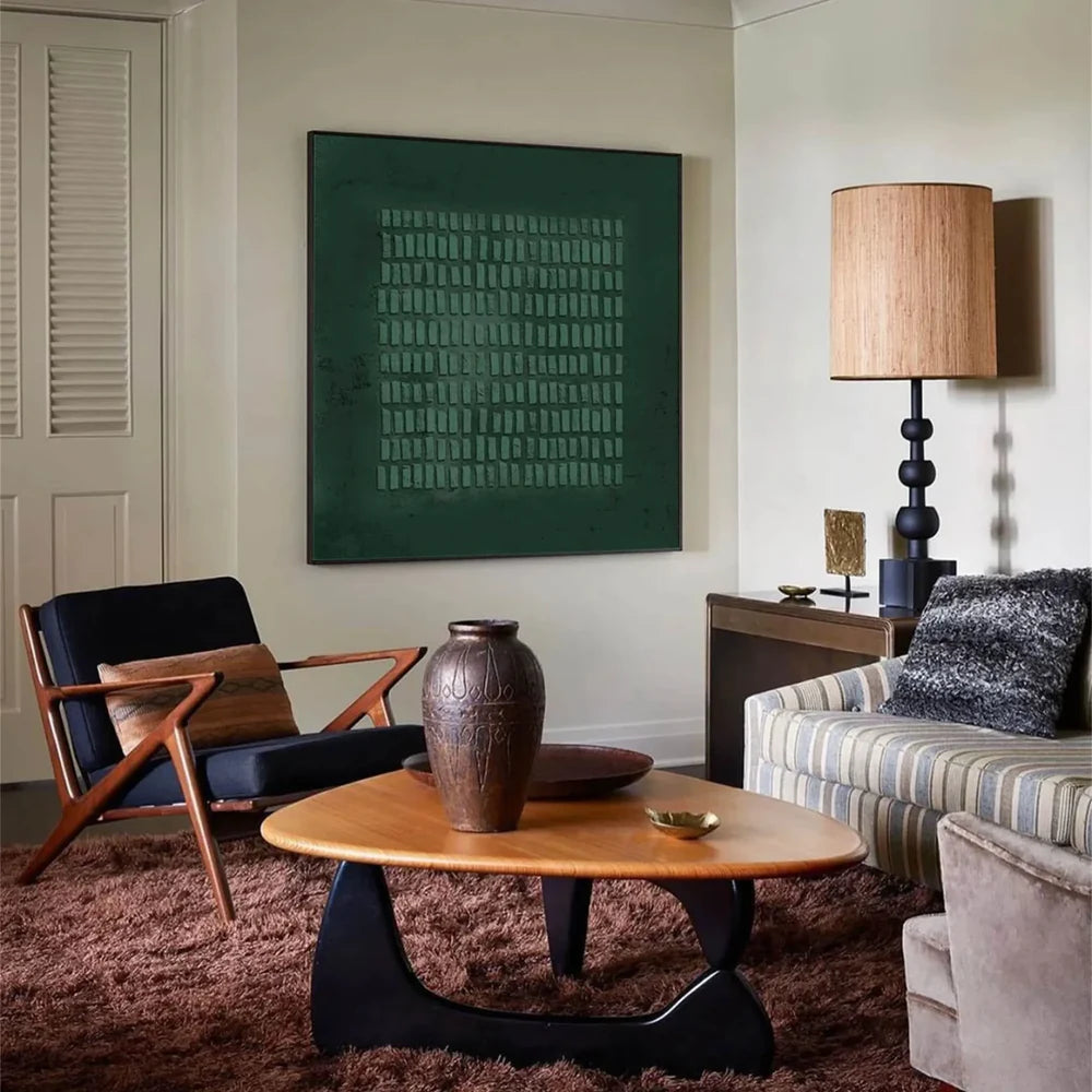 Green Minimalist Textured Wall Art #MT021