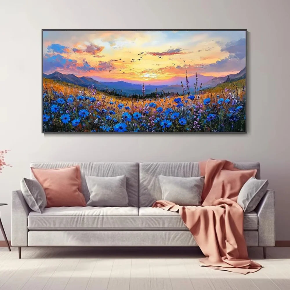 Flower & Tree Textured Abstract Wall Art #SF010