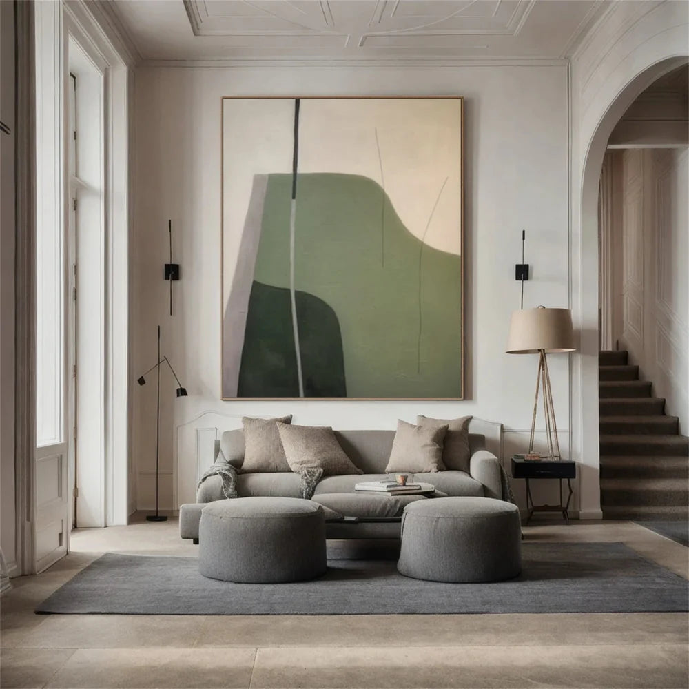 Green Abstract Wall Art #AT098