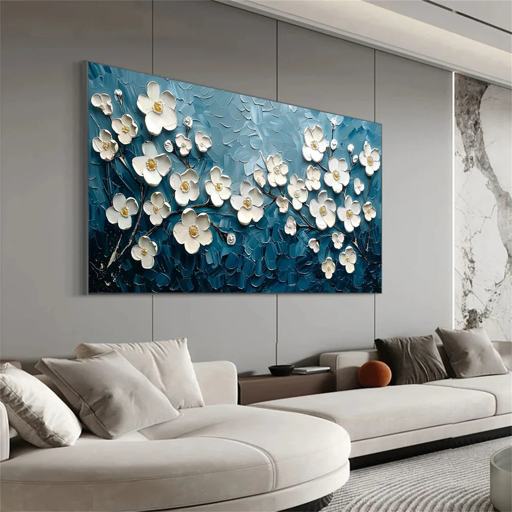 Flower & Tree Textured Abstract Wall Art #SF024