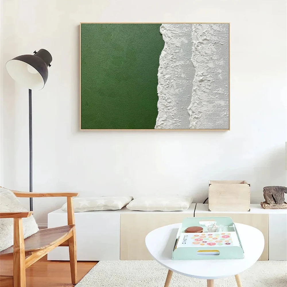 Green Minimalist Textured Wall Art #MT064