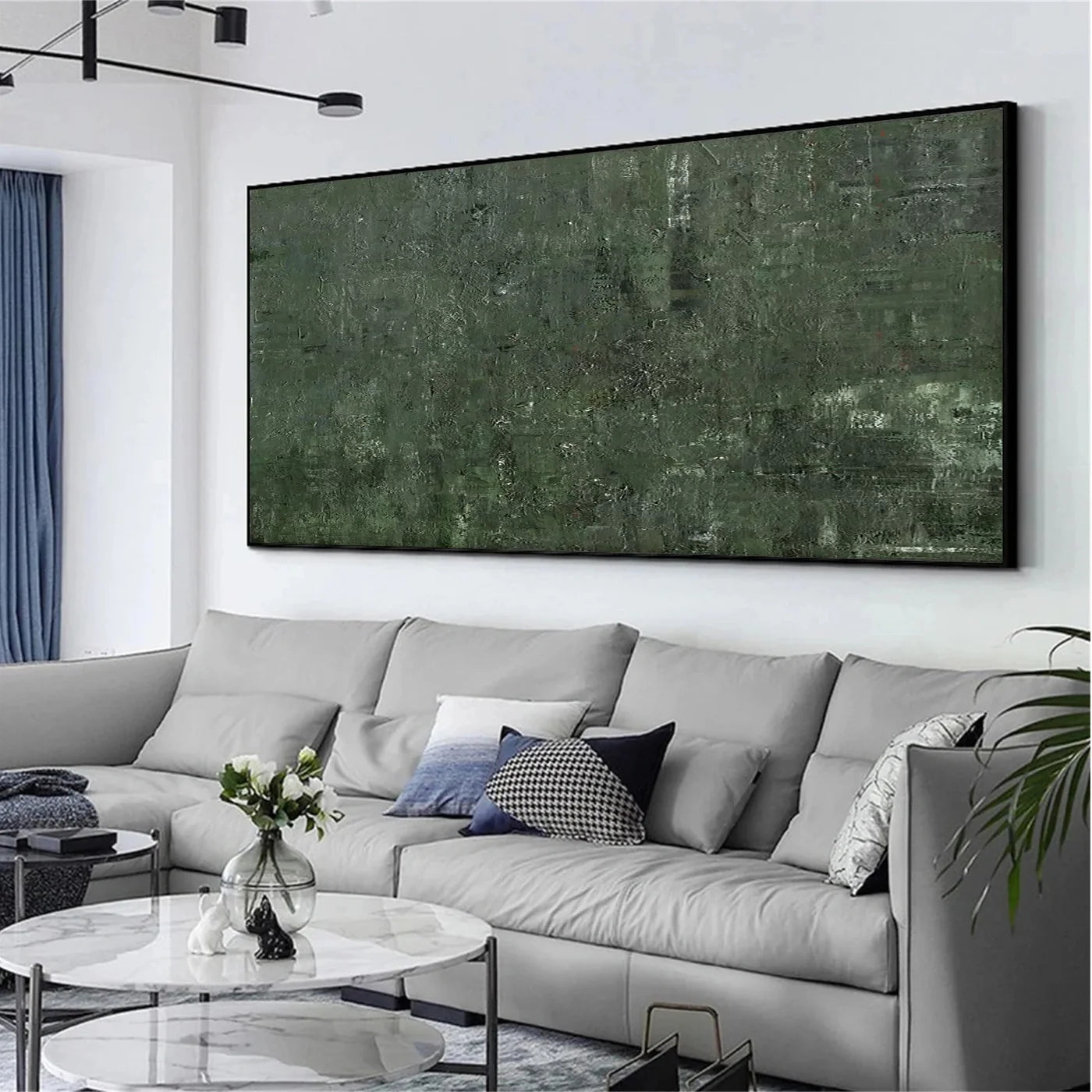 Green Abstract Wall Art #AT068