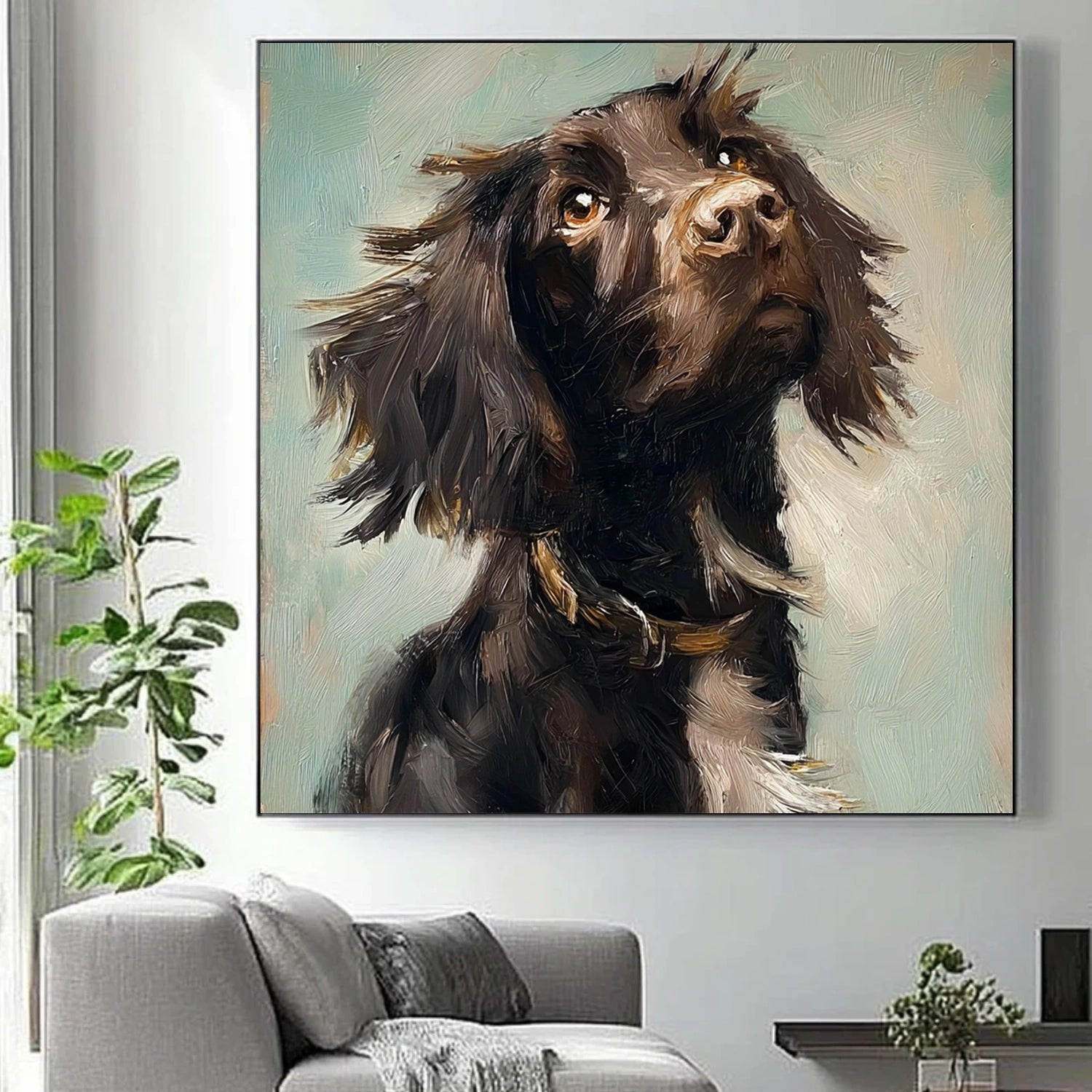 Abstract Dog Animal Wall Art #DL059