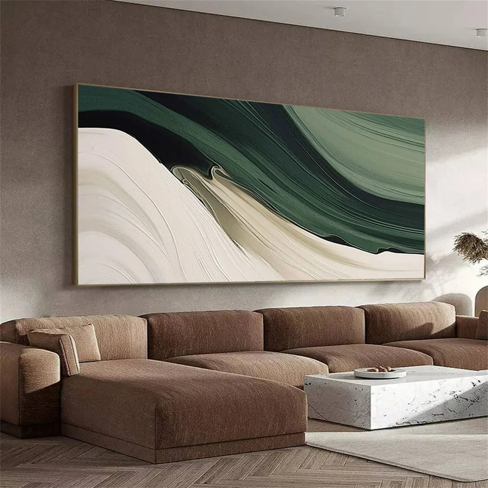 Green Abstract  Wall Art #AT028